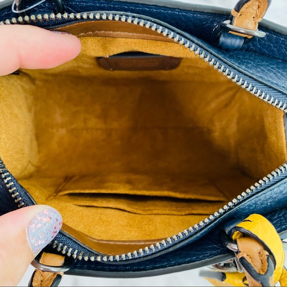 ❗️Sold Out❗️Coach Colorblock Micro Rowan Zoe Crossbody Satchel - Picture 9 of 13